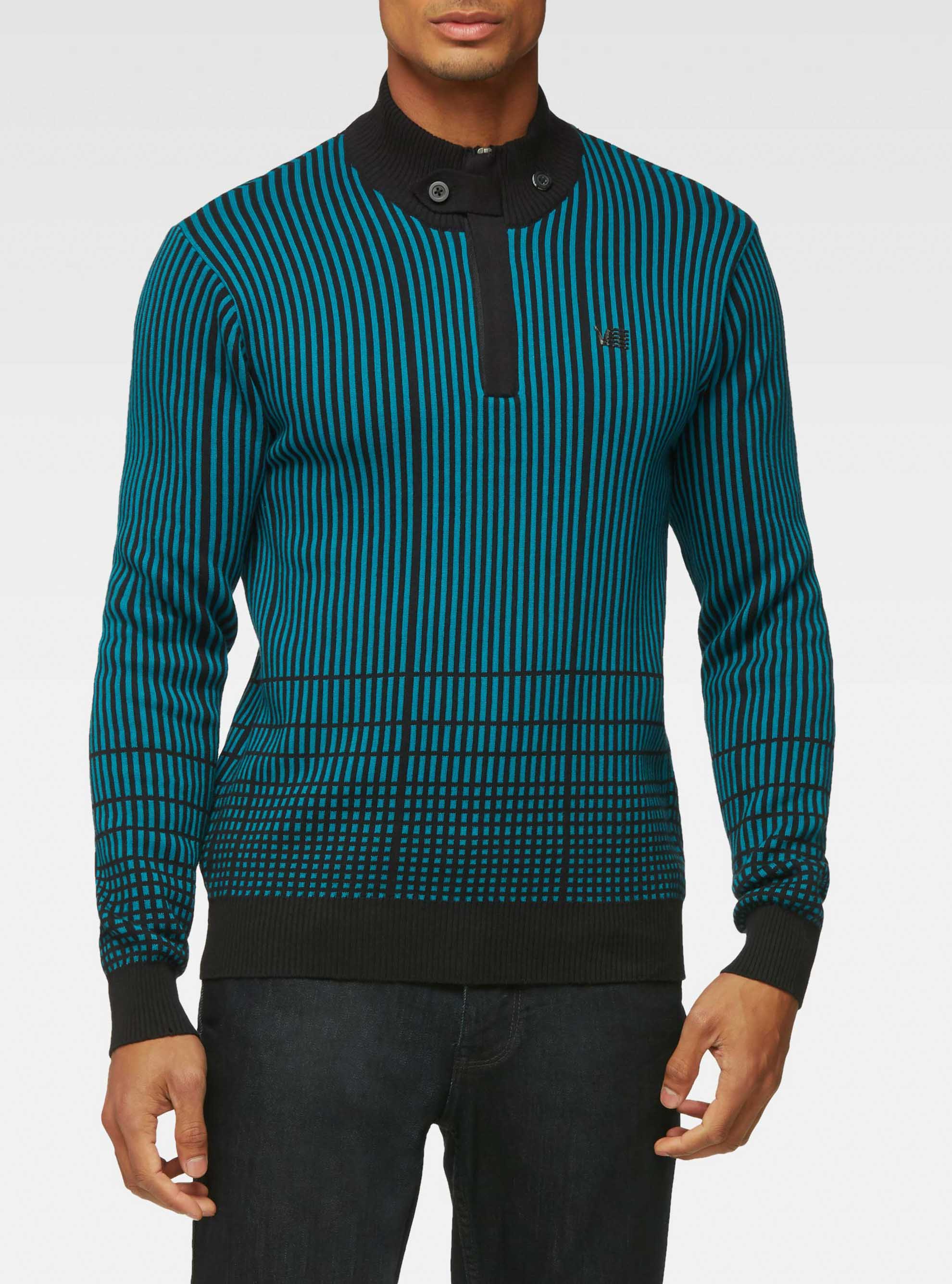 MENS MOCK ZIP SWEATER